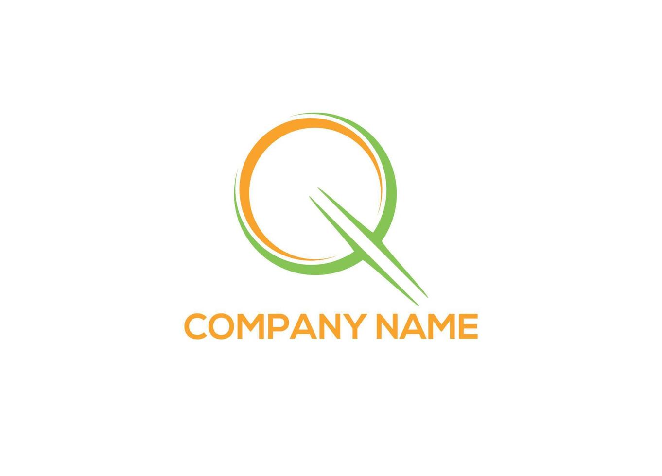 diseño de logotipo de letra q con icono inicial moderno creativo vector