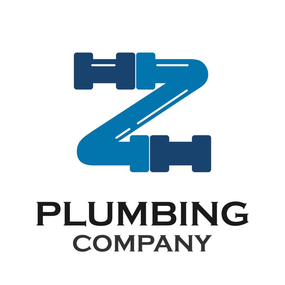 Letter z plumbing logo template illustration vector