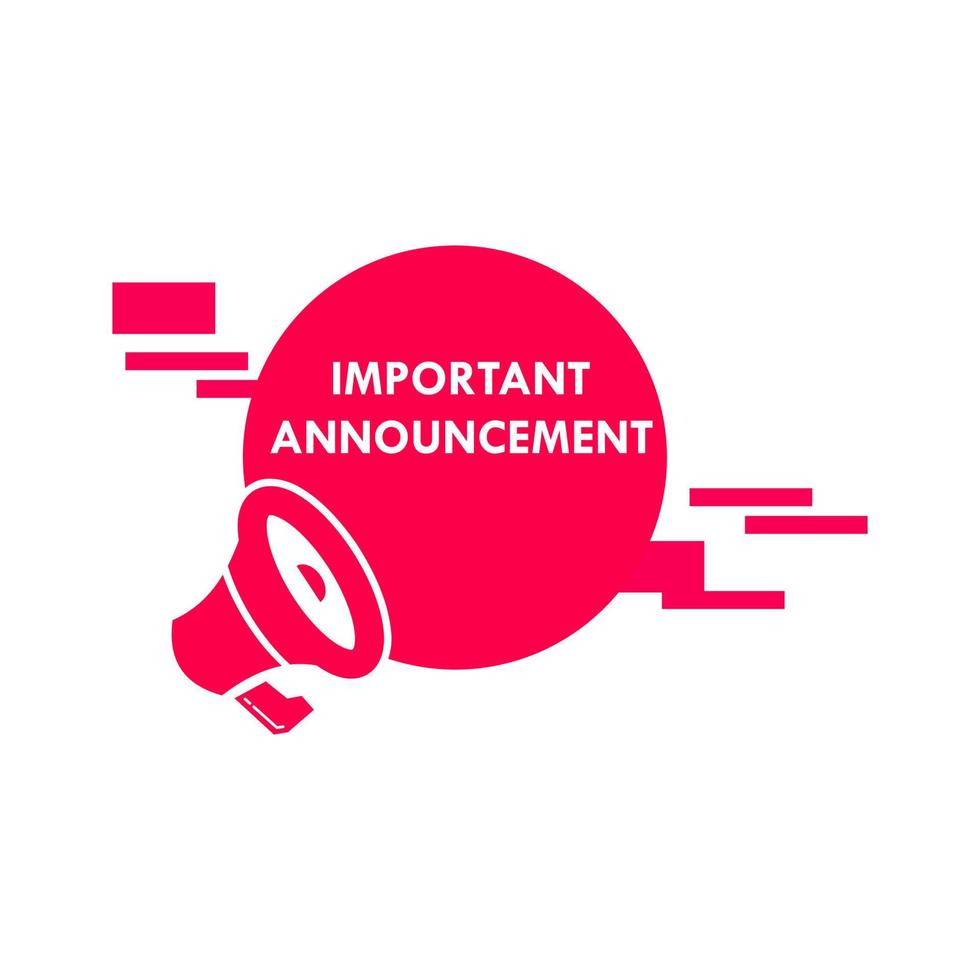Important announcement 2 lable for promotion product vector