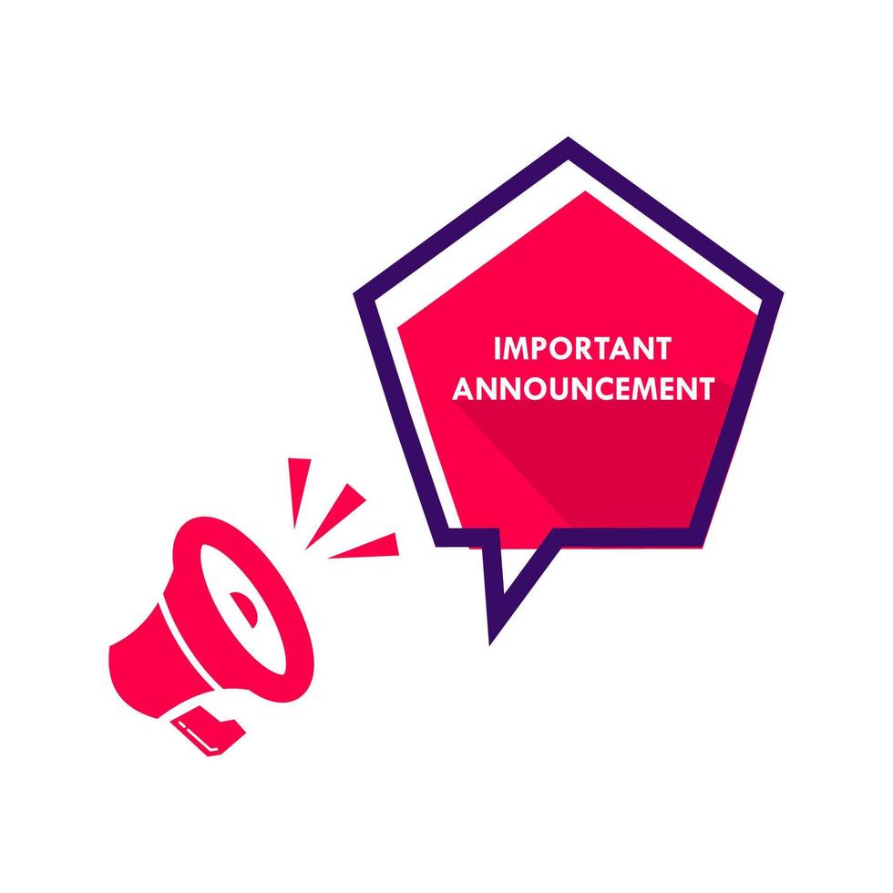 Important announcement 14 lable for promotion product vector