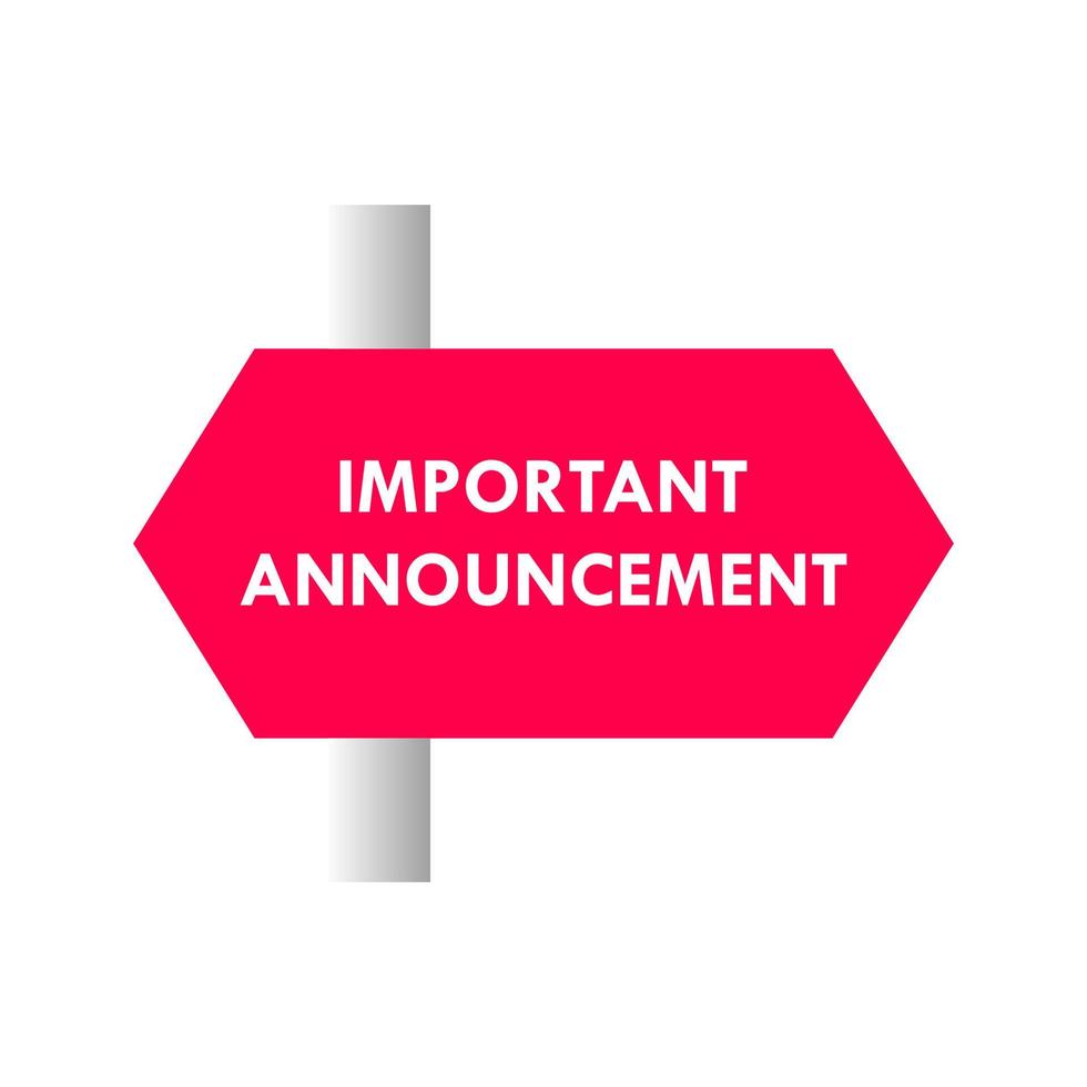 Important announcement 15 lable for promotion product vector