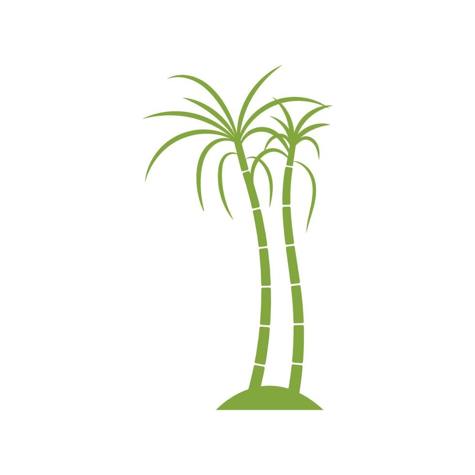 Sugar cane plant logo vector illustration design