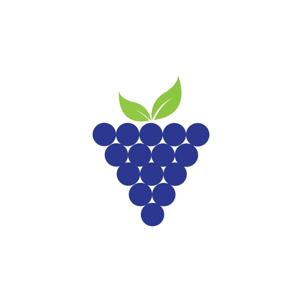 Fondo de diseño de ilustración de icono de vector de uvas