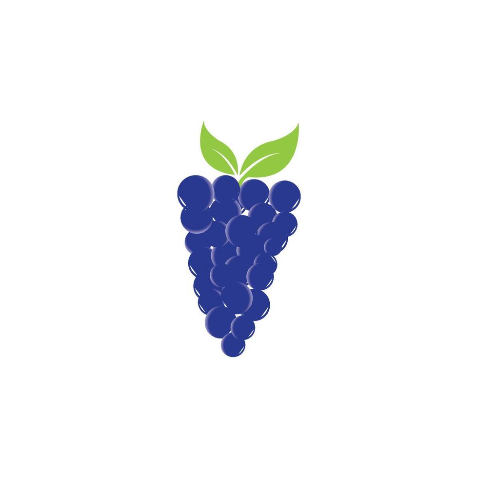 Fondo de diseño de ilustración de icono de vector de uvas