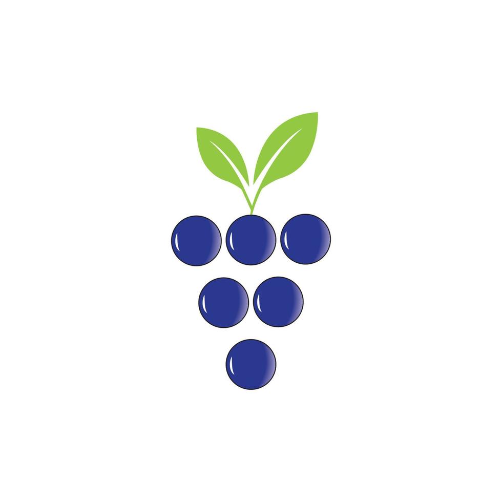 Fondo de diseño de ilustración de icono de vector de uvas