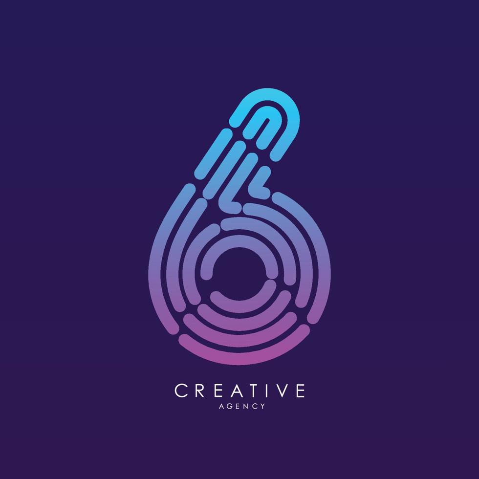 Monogram logo with bold lines and modern design template vector