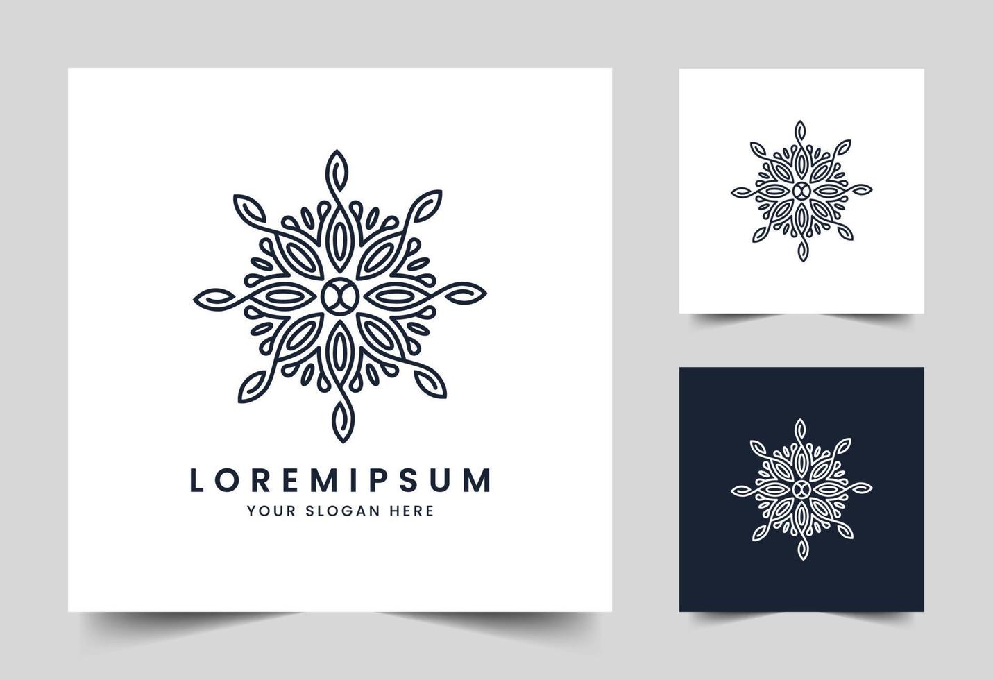 symmetryc line logo template vector