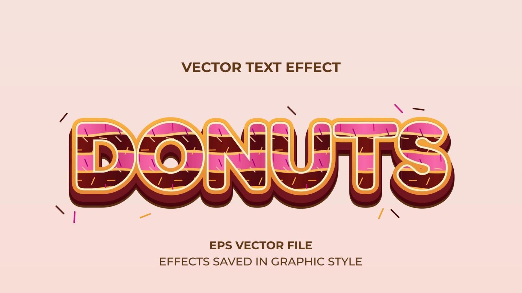 vector text effect. cake concept with sprinkles