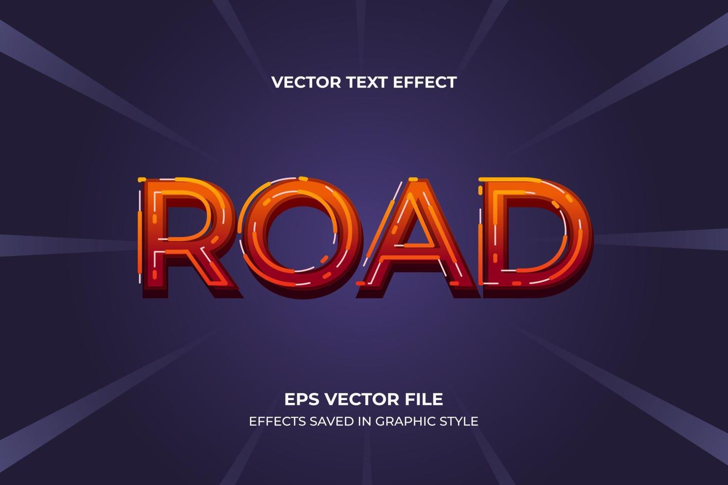 vector text effect. line effect that comes out.