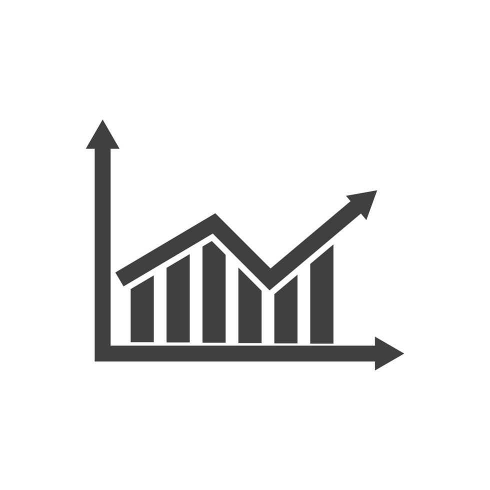 business chart chart icon vector. flat and simple shape illustration. templates for business or presentation needs vector