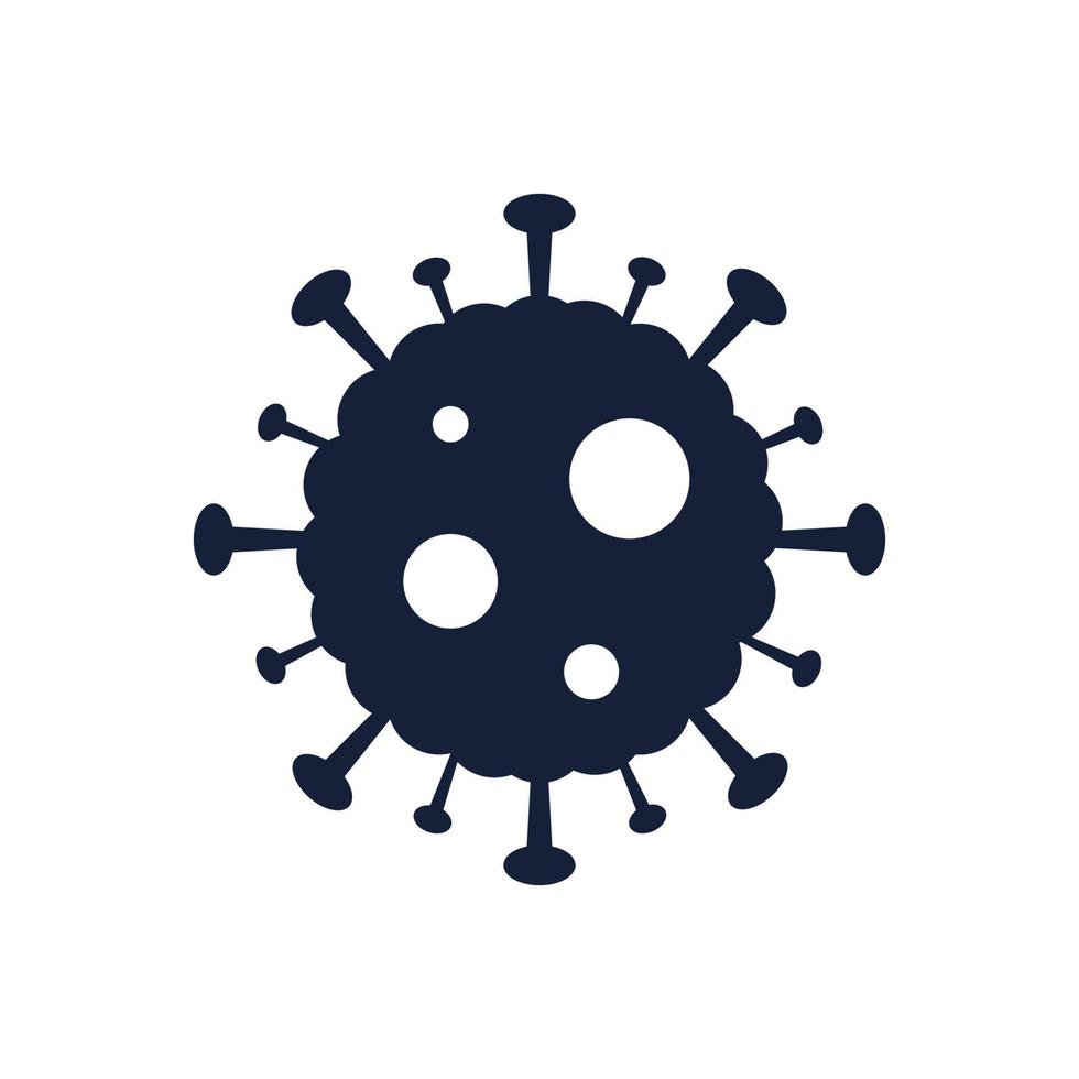 corona virus icon vector. Covid-19 dangerous virus symbol vector