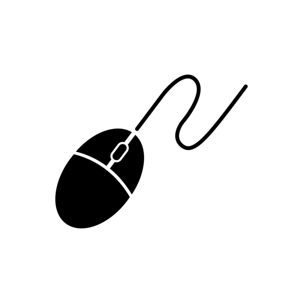 computer mouse icon vector. simple flat shape. used for various needs and objects vector