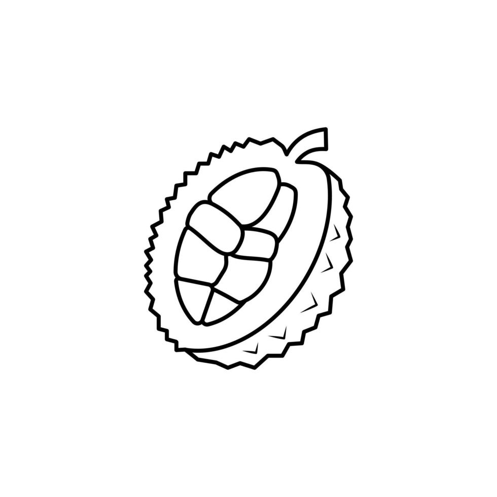 Outline icon of durian. Durian icon vector