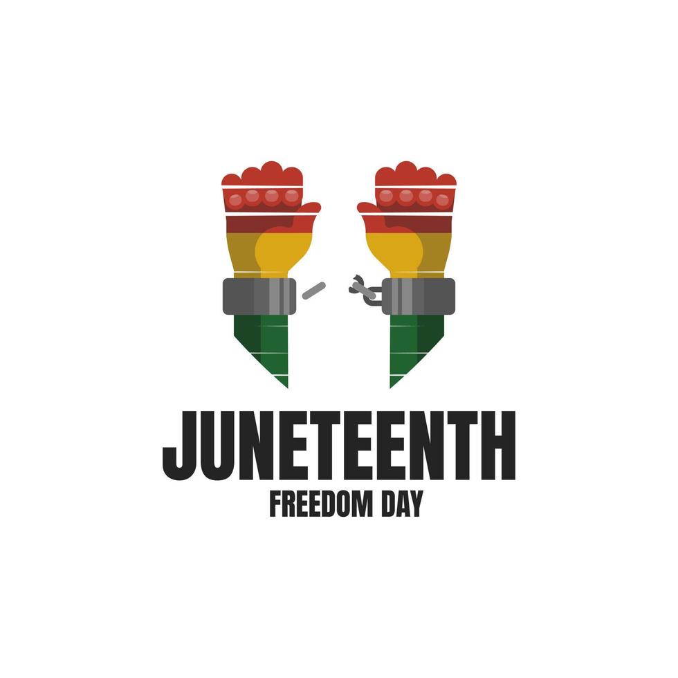 Juneteenth freedom day icon illustration vector