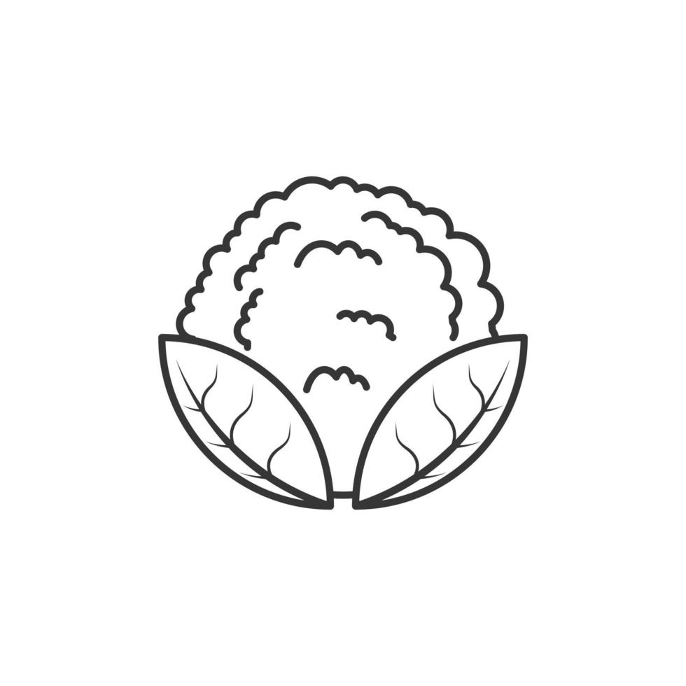 Outline icon of cauliflower illustration vector