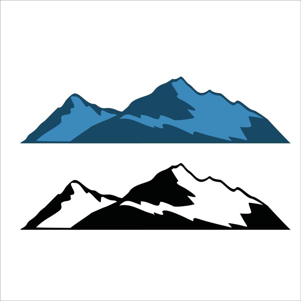 mountain hill silhouette vector