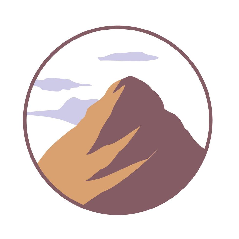 mountain circle logo vector