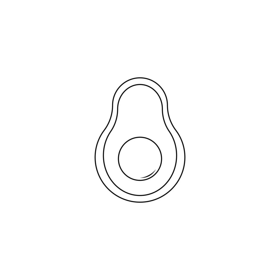 Outline icon of avocado. Fruit icon vector