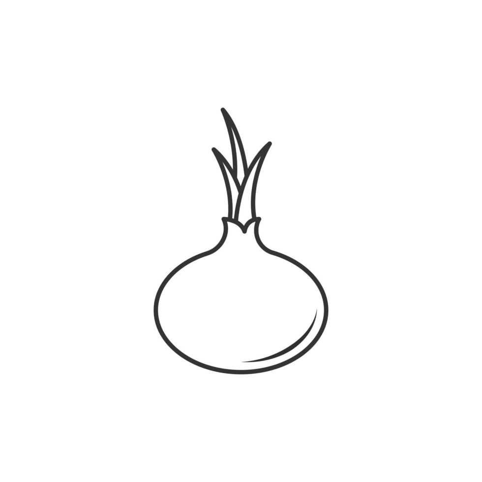 Outline icon of onion vector