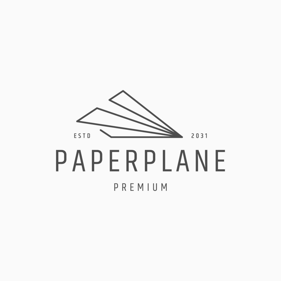 Paper plane logo icon design template vector