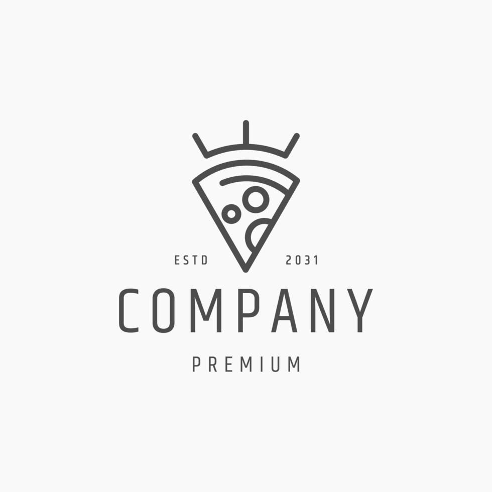 plantilla de diseño de icono de logotipo de pizza king vector