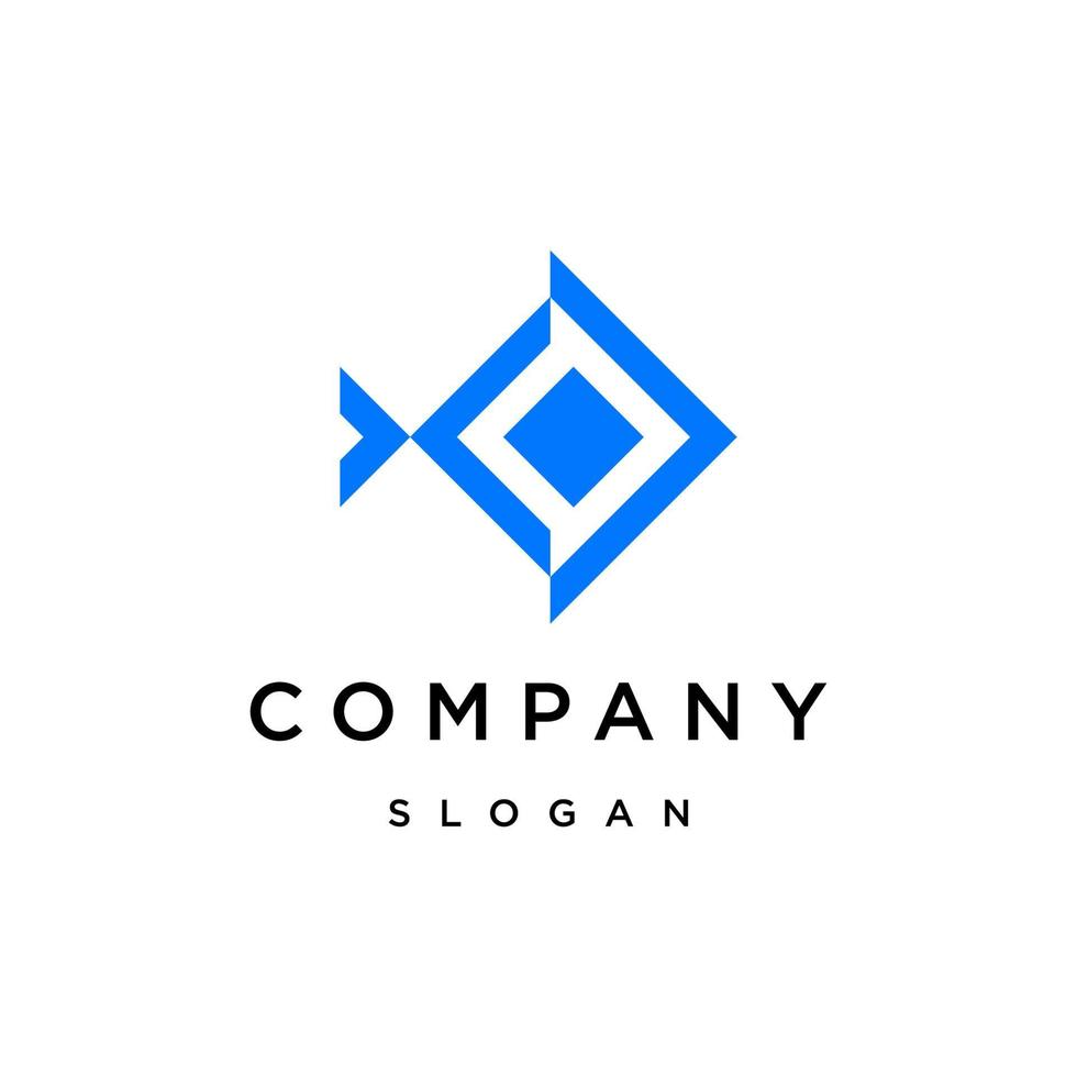 Fish logo icon design template vector