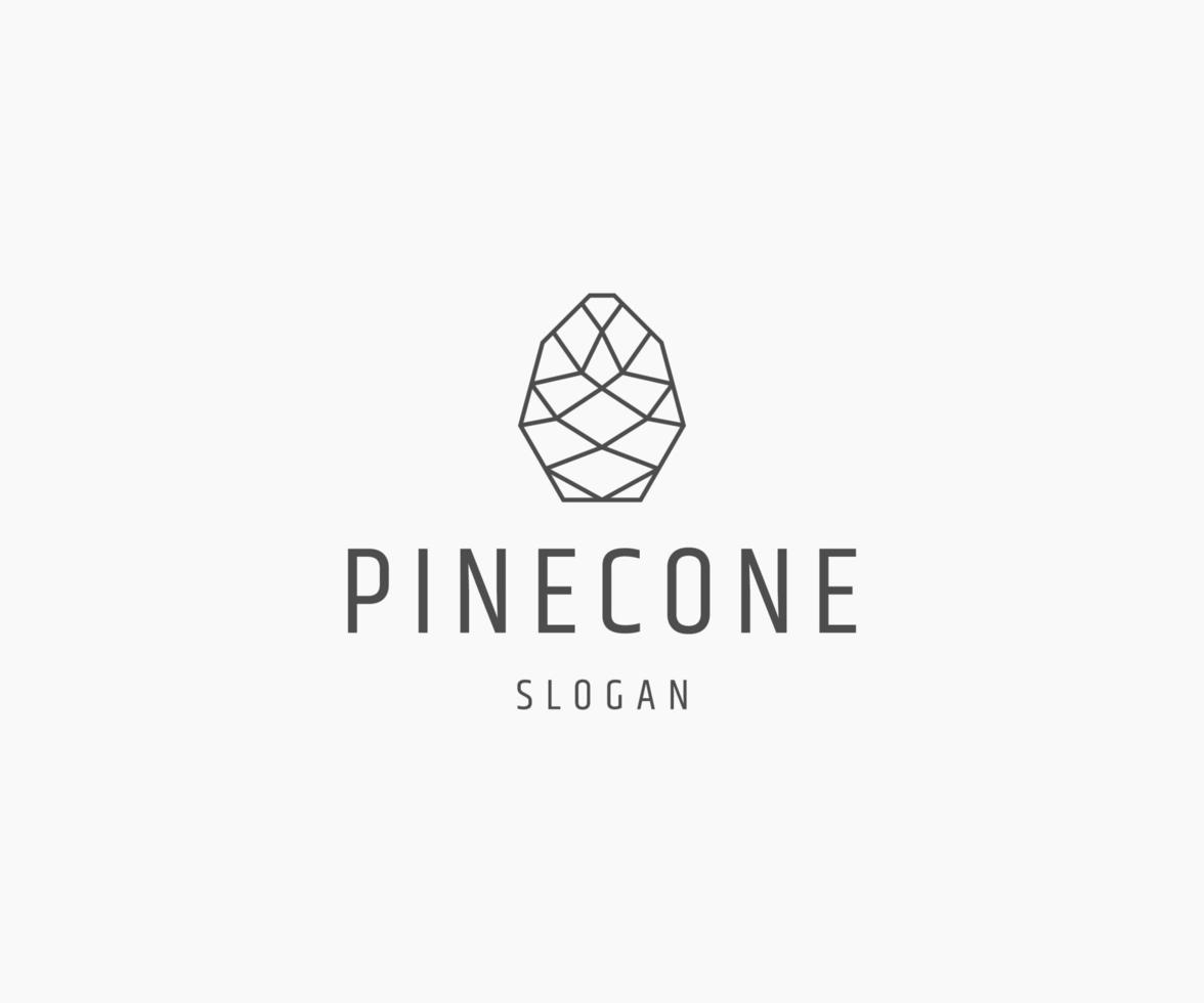 Pinecone logo icon design template vector