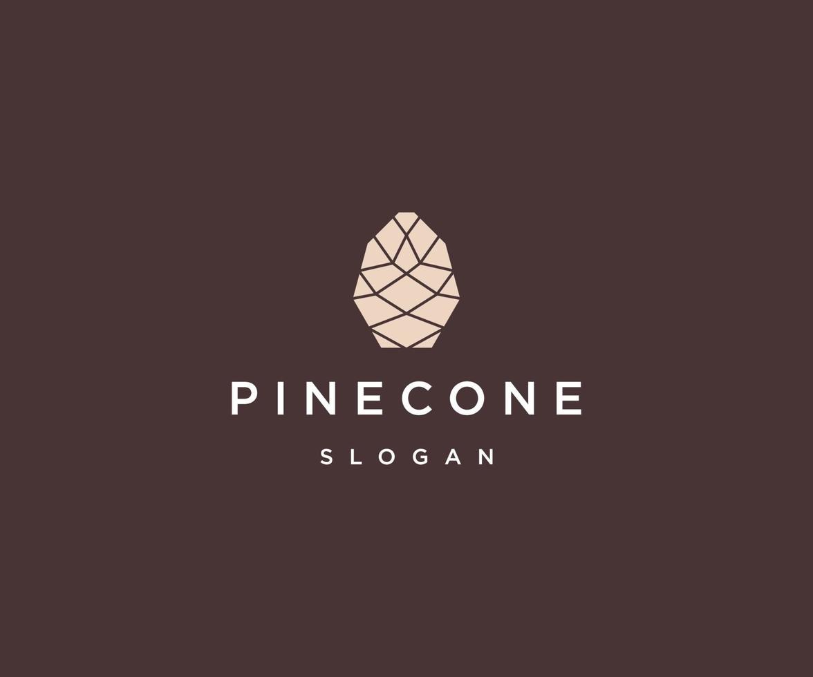 Pinecone logo icon design template vector