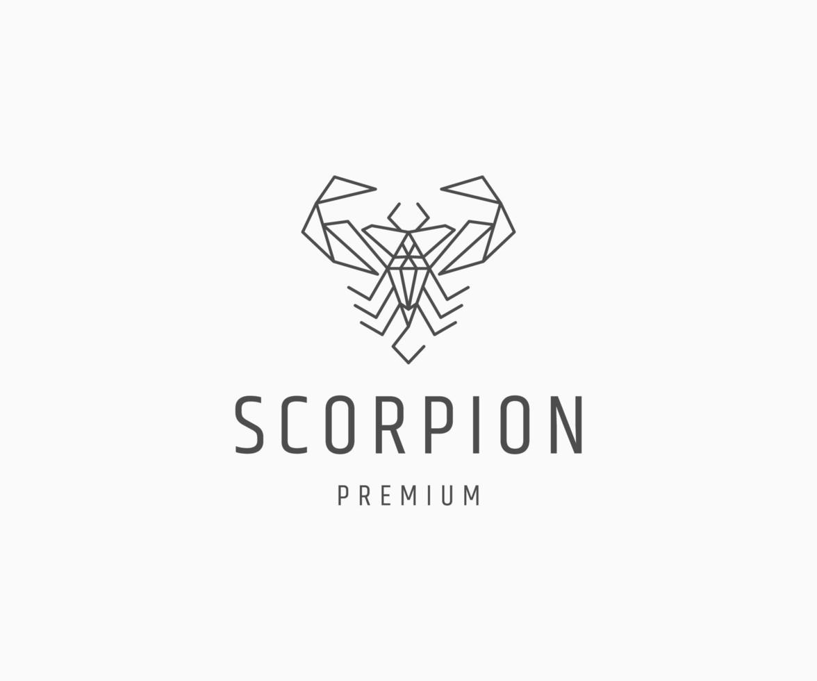 Scorpion logo icon design template vector