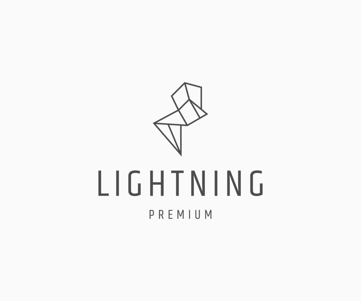 Lightning logo icon design template vector