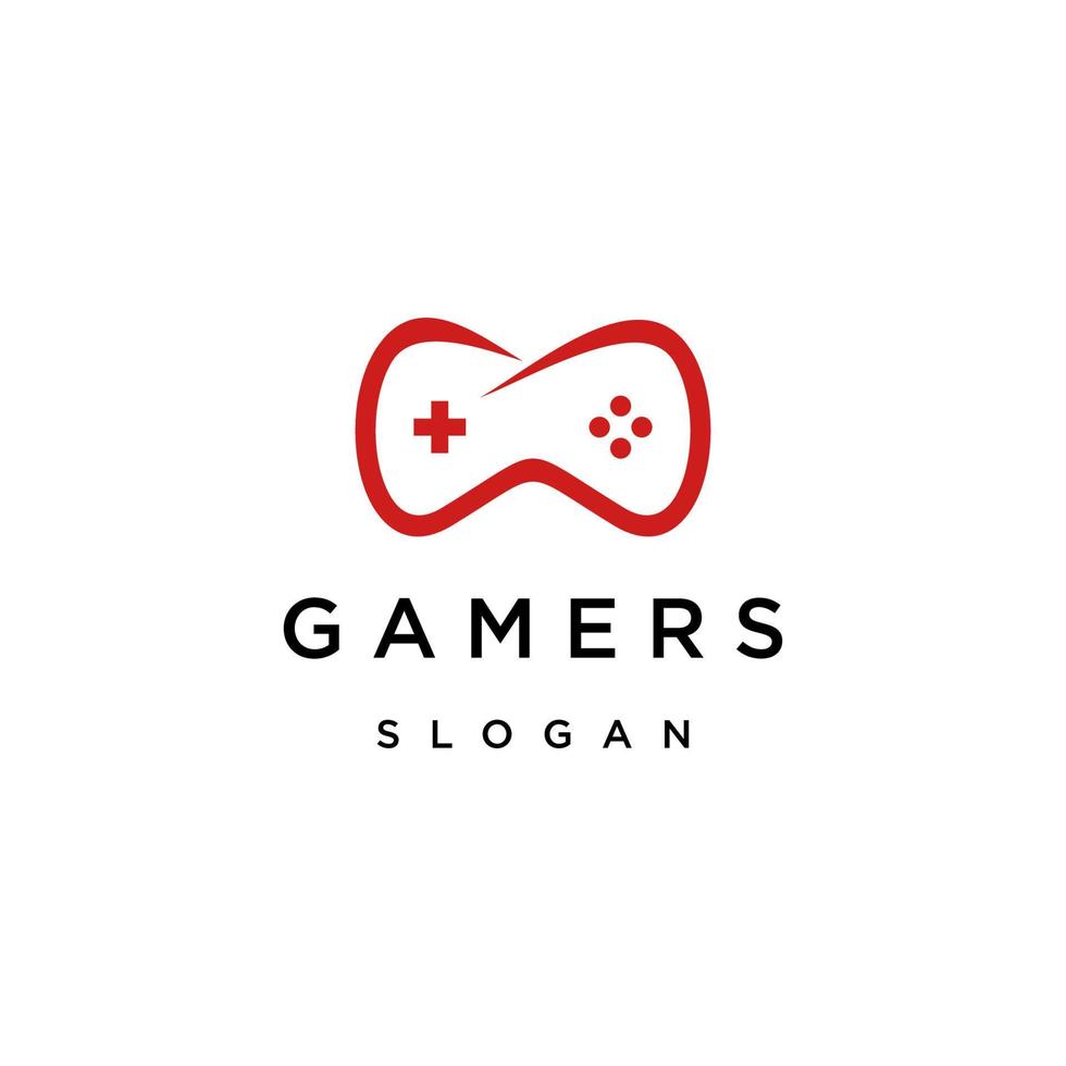 Joystick game logo icon design template vector