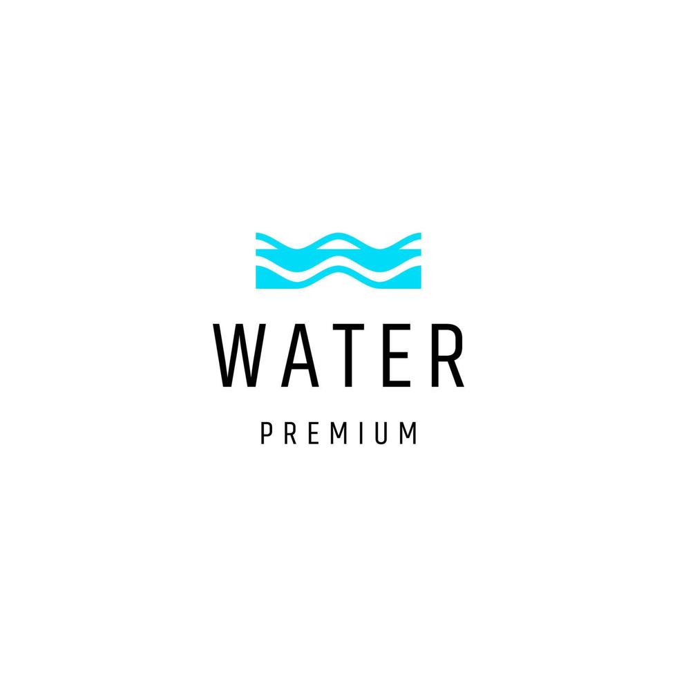 Water logo icon design template vector