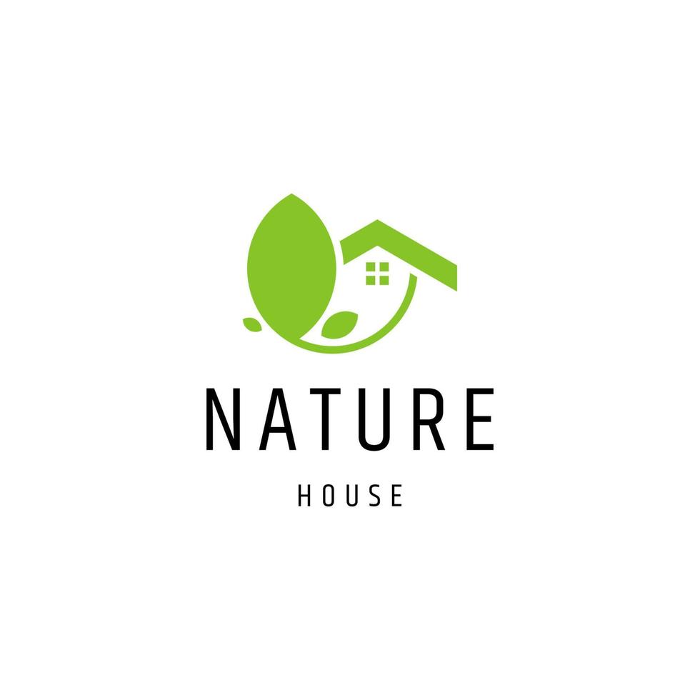 Nature house logo icon design template vector