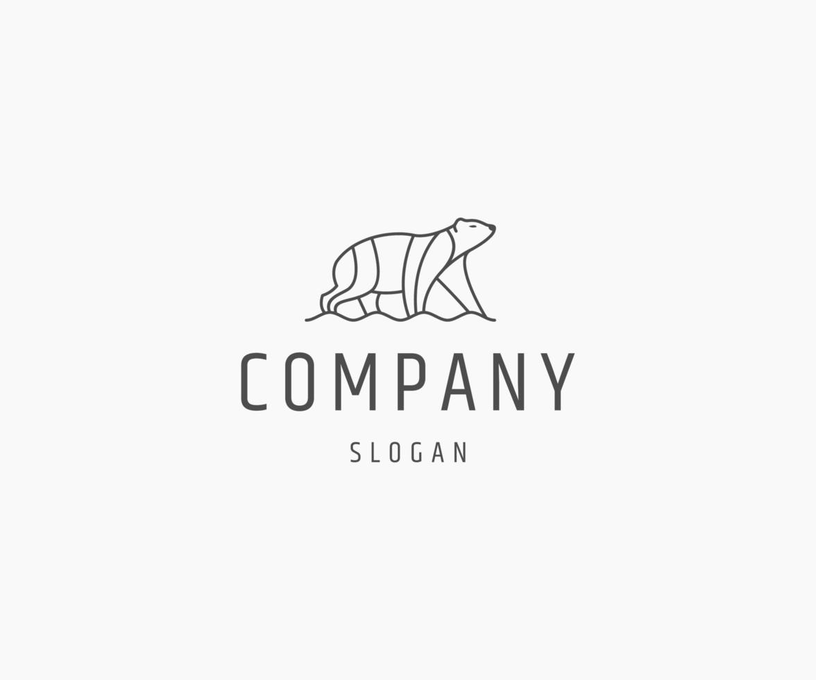 Bear logo icon design template vector