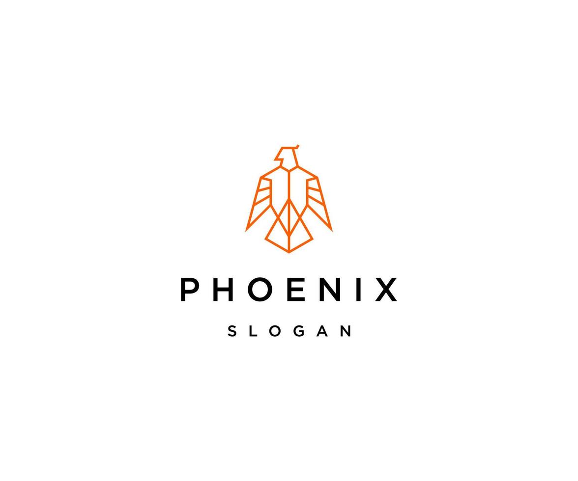 plantilla de diseño de icono de logotipo de fénix vector