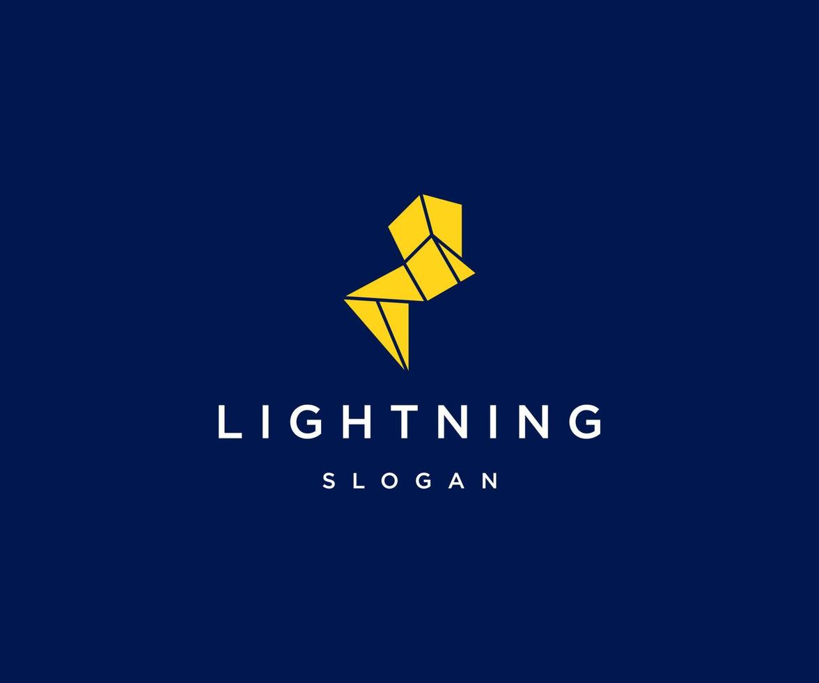 Lightning logo icon design template vector