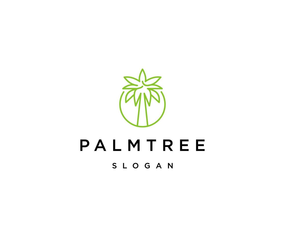 Palm tree logo icon design template vector