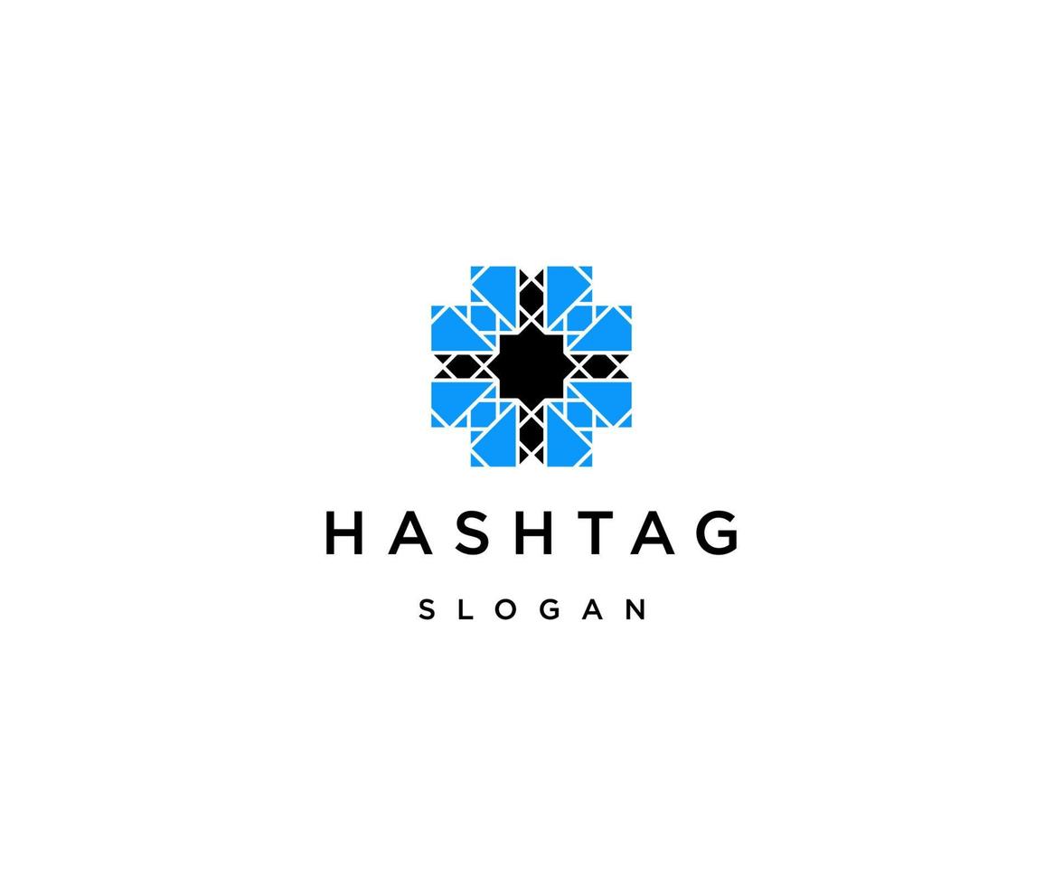 Hashtag logo icon design template vector