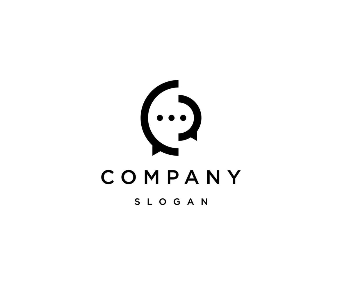 Chat bulb logo icon design template vector