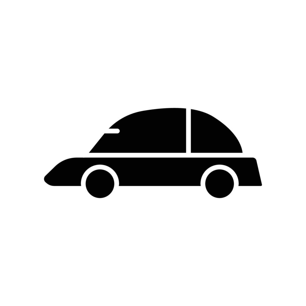 Car icon. glyph style. silhouette. suitable for transportation icon. simple design editable. Design template vector