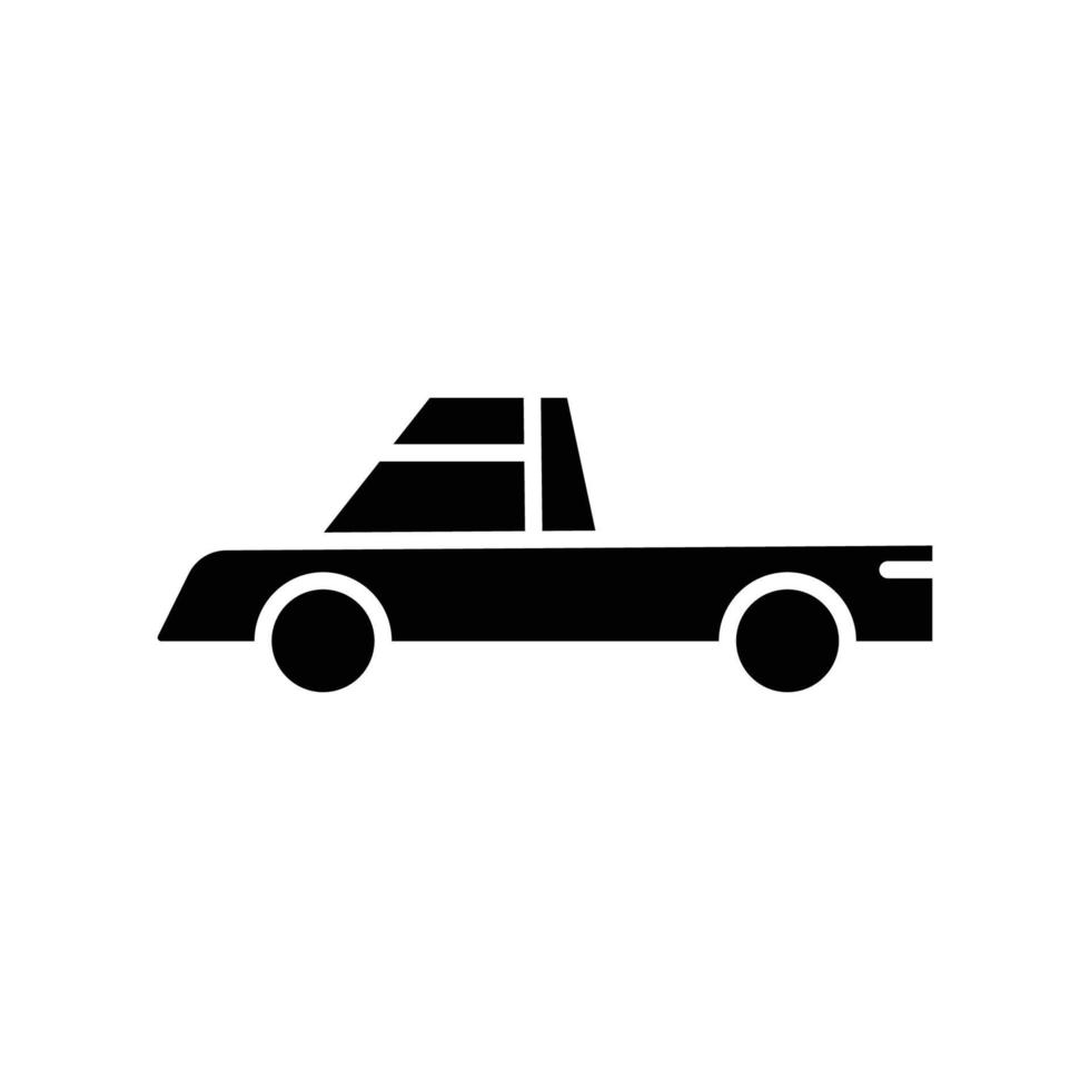 Car icon. glyph style. silhouette. suitable for transportation icon. simple design editable. Design template vector