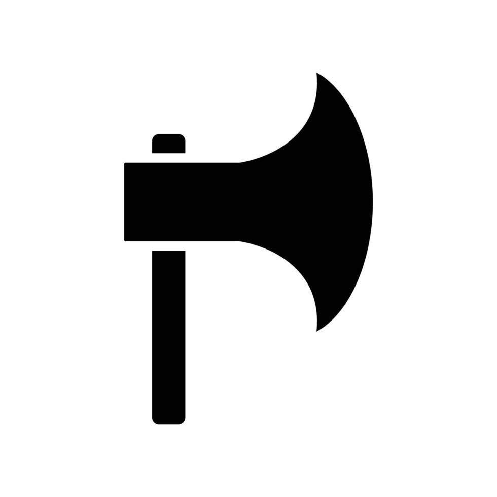 Ax icon. glyph style. silhouette. suitable for camping icon. simple design editable. Design template vector
