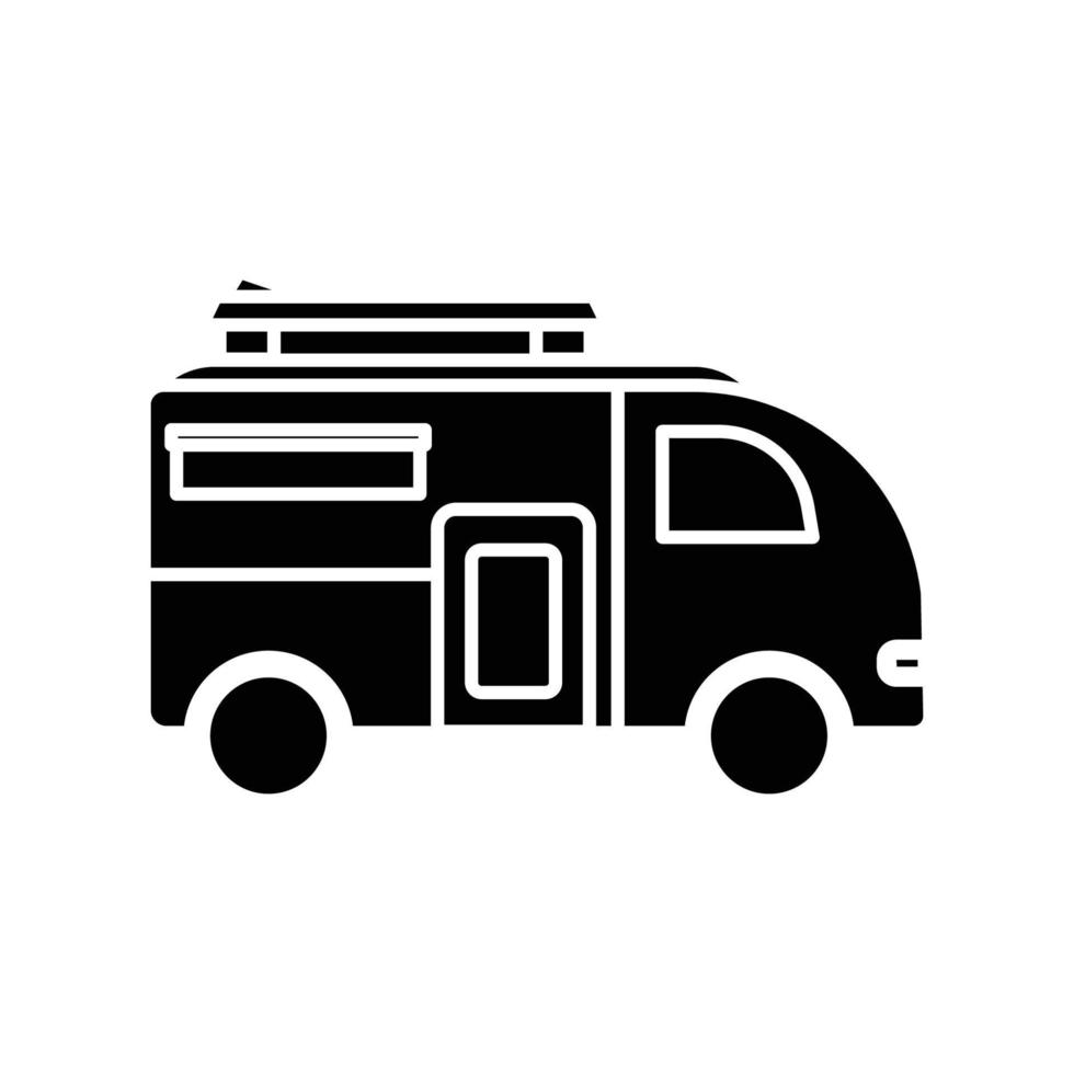 Car icon. glyph style. silhouette. suitable for transportation icon. simple design editable. Design template vector