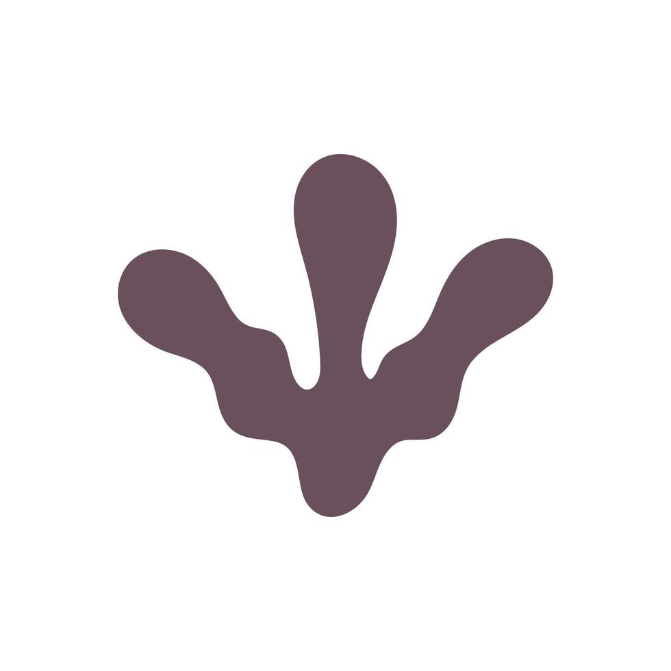 Footprint dinosaur paw vector