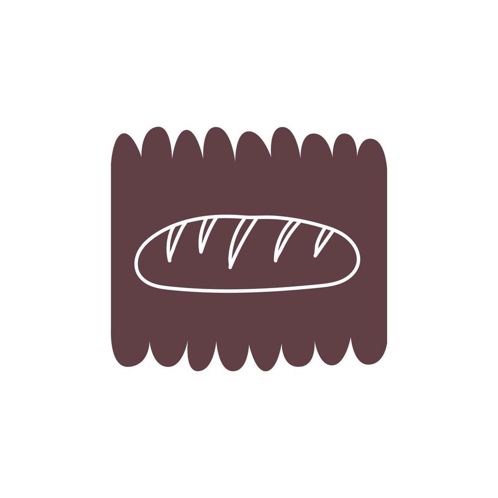 Bread signboard doodle vector
