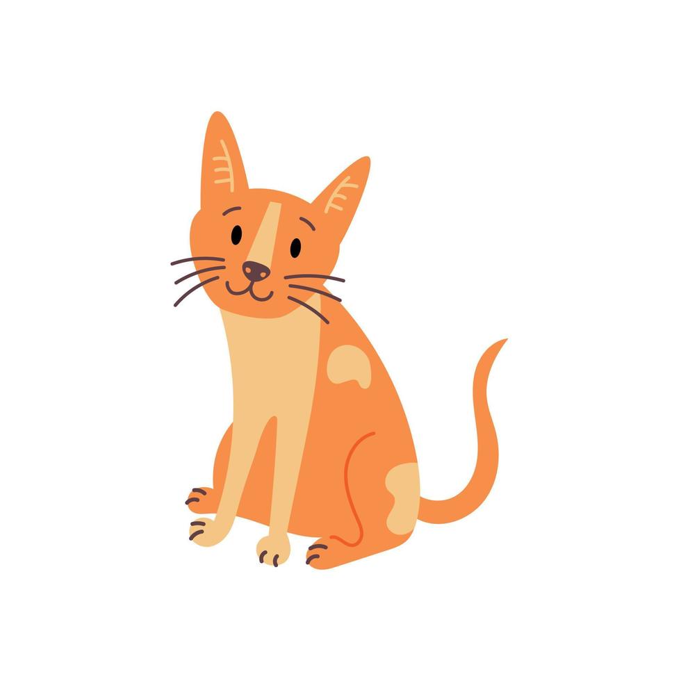 personaje de gato jengibre vector