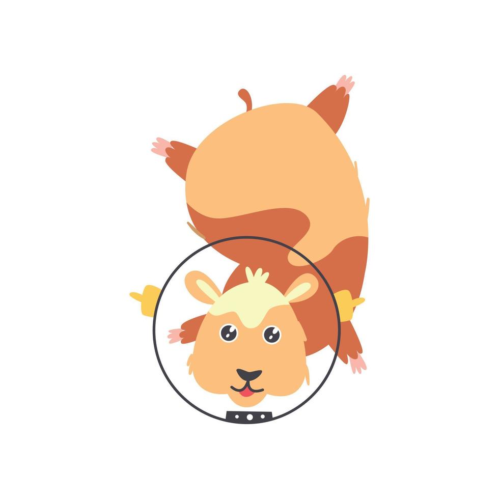 Astronaut Hamster doodle vector