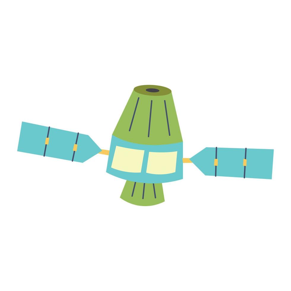 satélite en órbita espacial vector