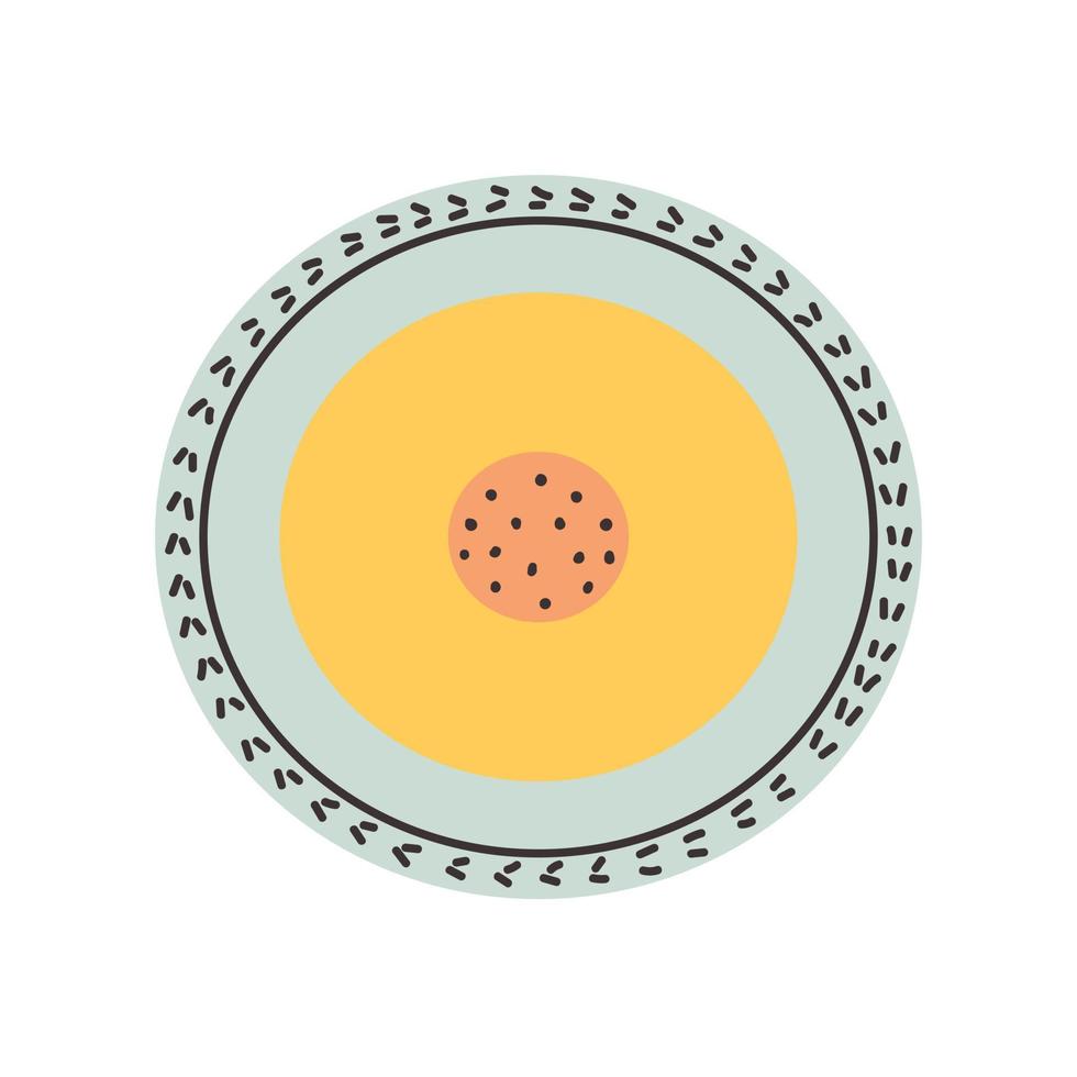 Ceramic modern tableware plate vector