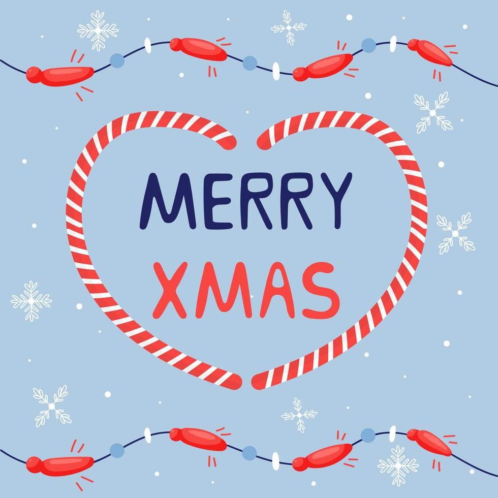 Christmas greeting lettering vector